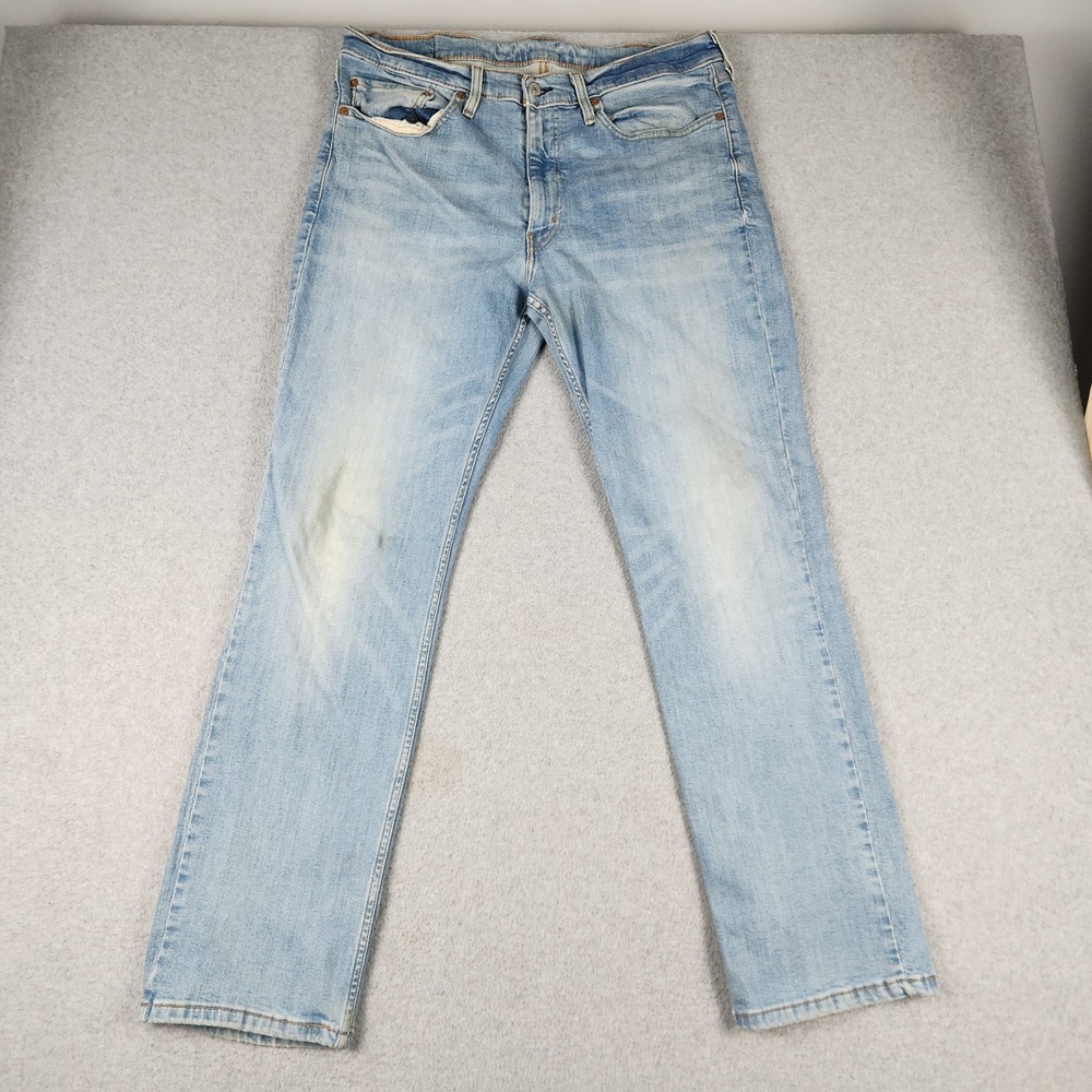 Levi's Regular Fit Straight Leg Jeans Mens 36x32 Blue Denim Light Wash Casual